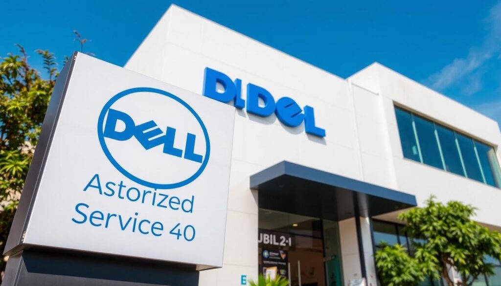 Exterior view of a Dell service center

